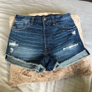 Abercrombie & Fitch High waisted denim shorts